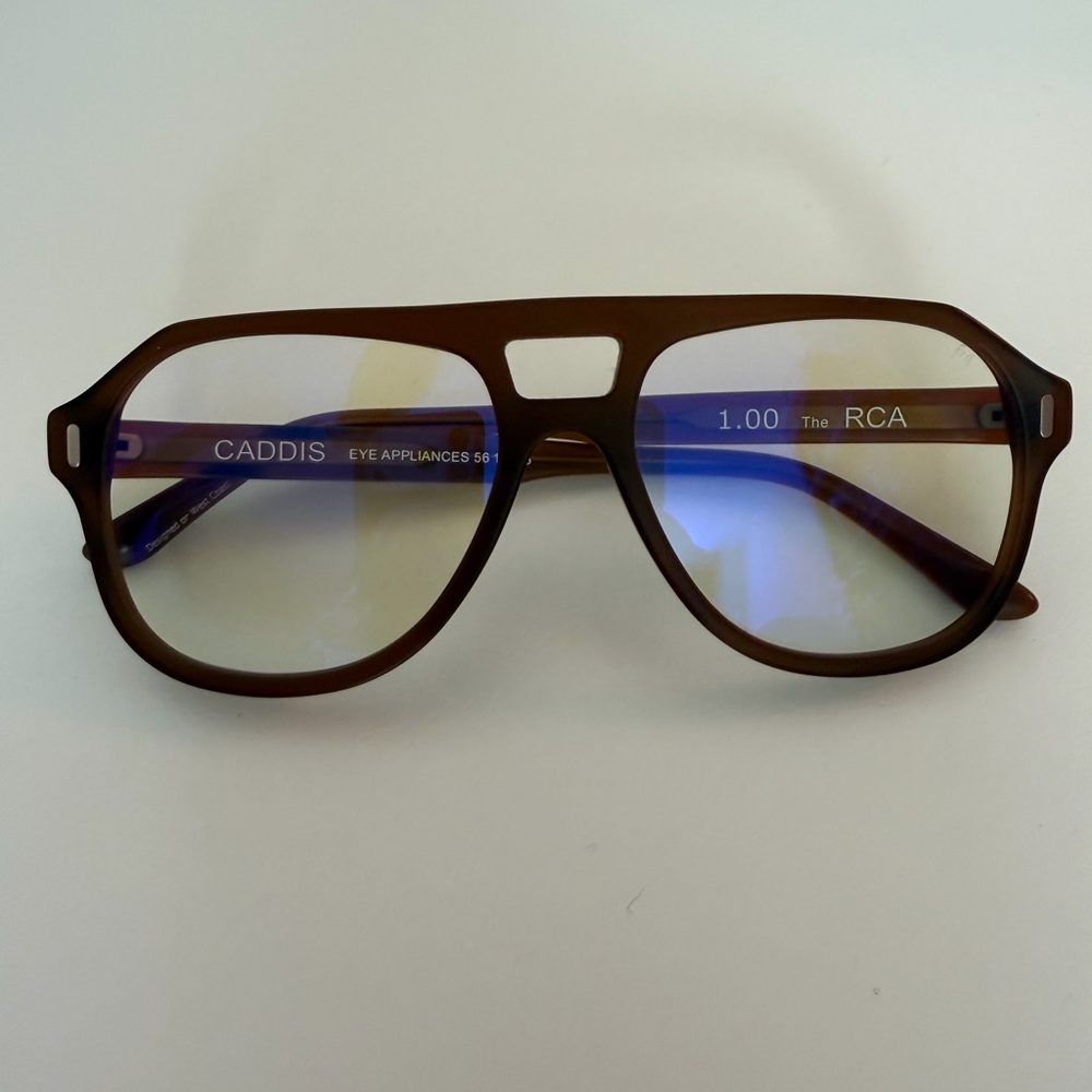 Caddis Root Cause Analysis +1.00 Reading Glasses in Matte Gopher with Pouch